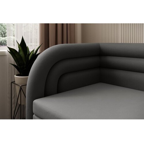 ELTAP Siva bar&amp;scaron;unasti sklopiva/s prostorom za odlaganje sofa s lijevim kutom 223 cm Fabillo &amp;ndash; Slike