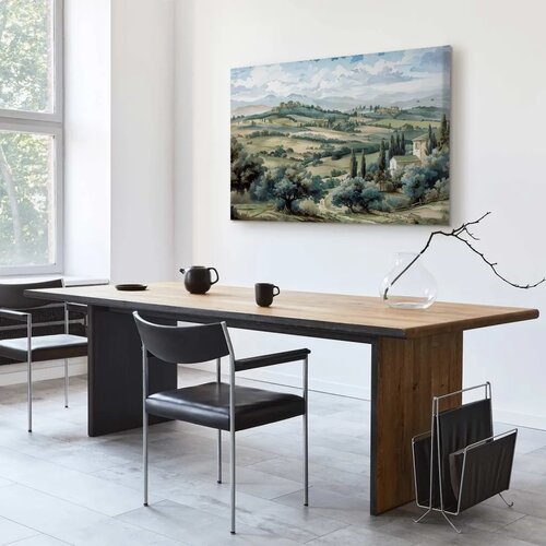  Slika - Landscape with Green Fields and Trees Tuscan Sunny View 60x40 Standard Cene