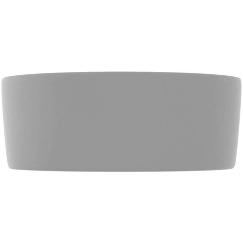 VidaXL Razko&amp;scaron;en umivalnik okrogel mat svetlo siv 40x15 cm keramičen Slike