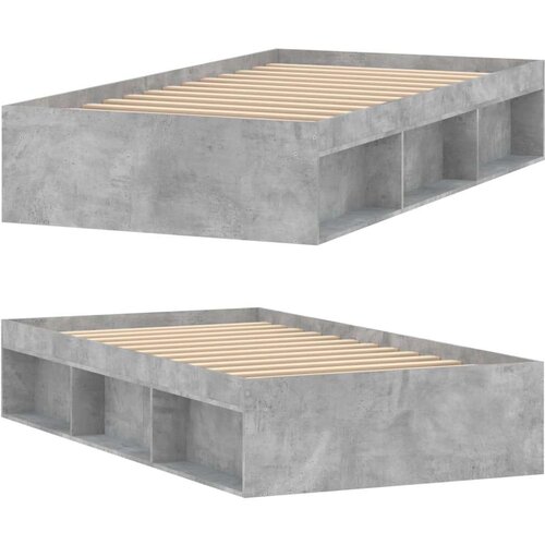  Kreveta siva boja betona 100 x 200 cm Slike