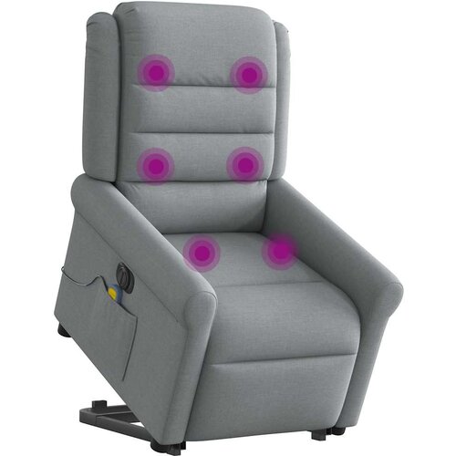 Maison Chic Električni masažni naslanjač - Relax naslanjač s funkcijo vstajanja svetlo siv, (22062099) Cene