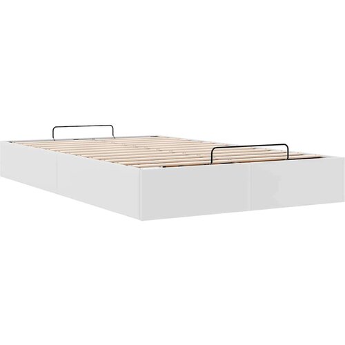 VidaXL okvir kreveta bez madraca bijeli 120x190 cm od umjetne kože Slike
