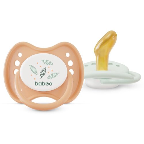 Baboo Soothers Orthodontic Latex with Case duda Peachy Keen 0-6 m 2 kos Cene