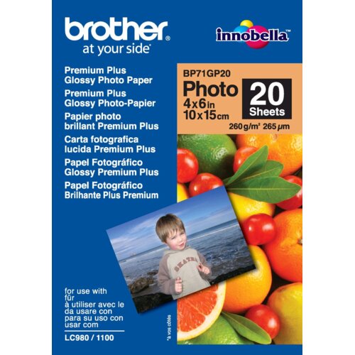 Brother BP-71GP20 foto papir Bijelo Slike
