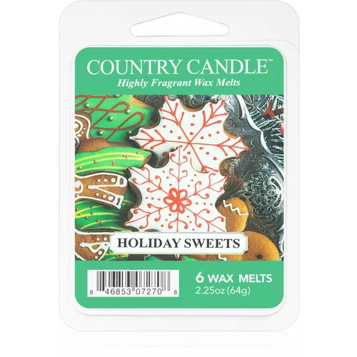 Country Candle Holiday Sweets vosek za aroma lučko 64 g