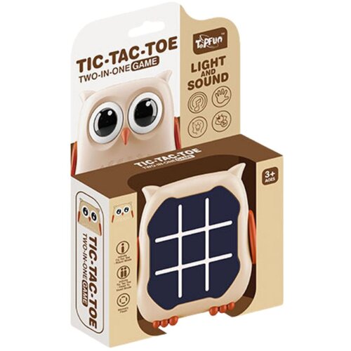  Elektronička igra 3u1 Križić-kružić Memory Owl bež Slike