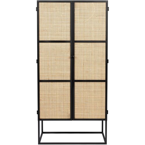 White Label Visoka komoda iz črnega ratana 70x145 cm Guuji - White Label Cene