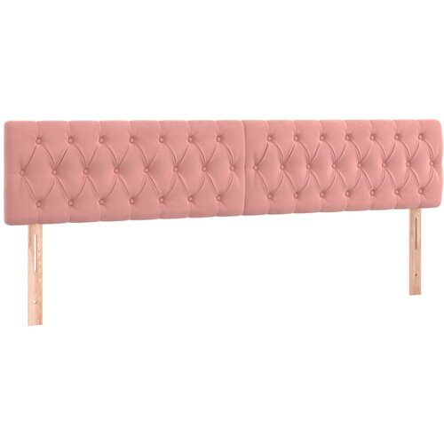 Maison Chic Posteljno vzglavje - Vzglavna omarica 2 kosa roza 100x7x78/88 cm žamet, (22078328) Cene