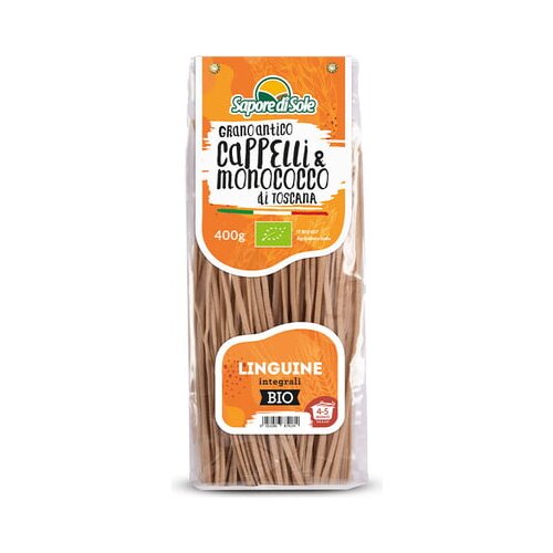 Sapore di Sole Testenine iz polnozrnate trde p&amp;scaron;enice, Grano Antico - Cappelli &amp;amp; Monococco - Linguine, bio Slike