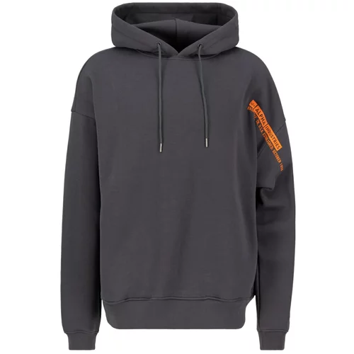Alpha Industries Sweater majica siva / narančasta