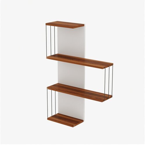 Kalune Design Bela/naravna večnivojska polica v borovem dekorju 64 cm Cambel &amp;ndash; Slike