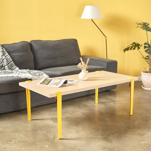 Wallity klub sto Fonissa 120x45x60​cm Smeđe-Žuti Cene