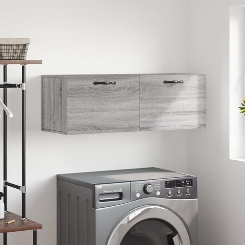 vidaXL Stenska omarica siva sonoma 100x36,5x35 cm inženirski les Cene