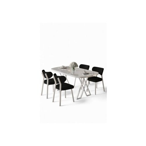 Hanah home trpezarijski set, 5 dijelova, crni Cijene