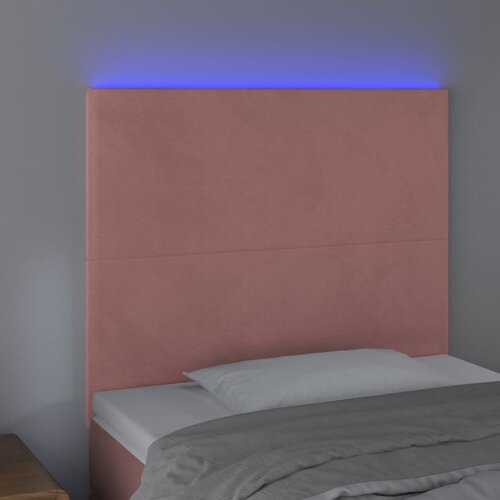  LED uzglavlje ružičasto 80x5x118/128 cm bar&amp;scaron;unasto Slike