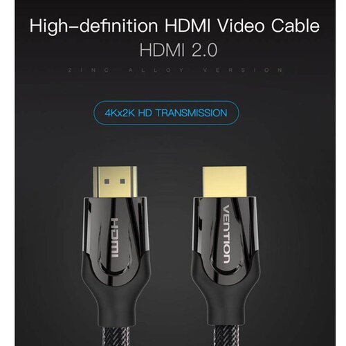  HDMI 2.0 4K kabl 10m metalno kuciste, pozlacen konektor, platnom presvucen kabl crni Cene