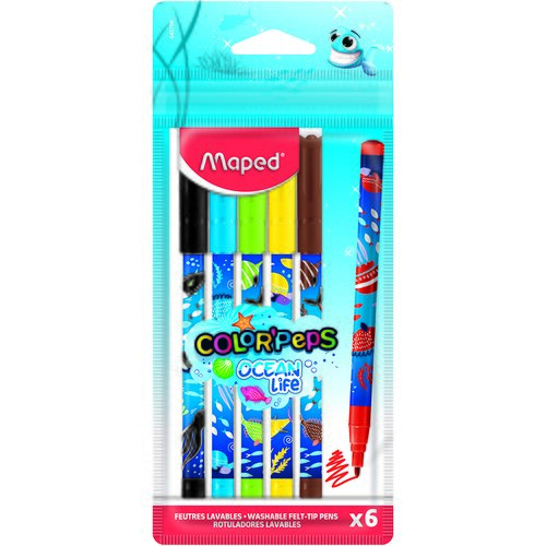  FLOMASTERI MAPED COLOR`PEPS OCEAN DECO 1/6 Cene
