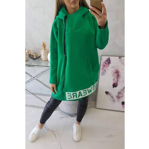 Kesi Insulated sweatshirt with a zipper green Slike