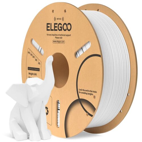 Elegoo pla white 1,75 mm / 1000 g paper spool(rfid) Cene