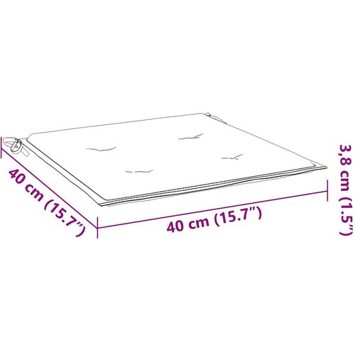  Jastuci za vrtne stolice 6 kom sivi 40x40x4 cm od tkanine Slike