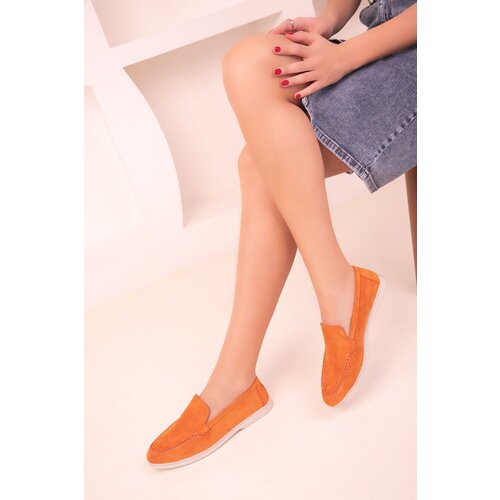Soho Orange Suede Women&amp;#039;s Loafers 17932 Slike