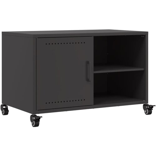 Maison Chic TV omarica - TV enota - Televizijska omarica črna 68x39x43,5 cm jeklo, (21700235) Slike