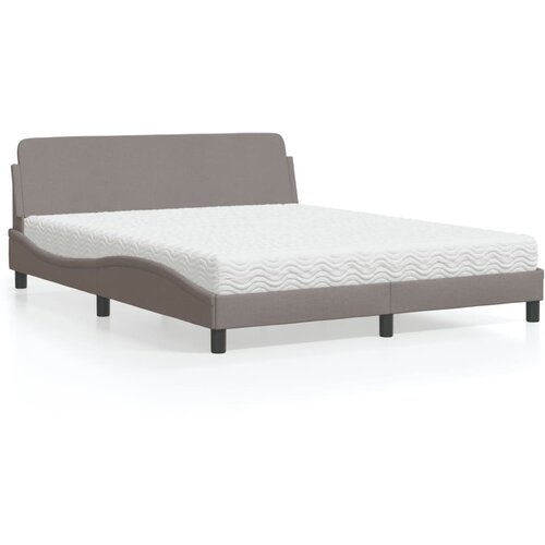 vidaXL Postelja z vzmetnico taupe 160x200 cm blago Cene