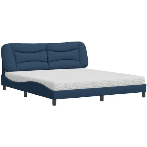 vidaXL Krevet s madracem plavi 180x200 cm od tkanine Cijene
