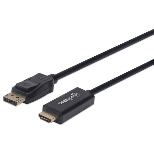 Manhattan HDMI priključni kabel 100.00 cm 152662 crna [1x mu&amp;scaron;ki konektor displayport - 1x mu&amp;scaron;ki konektor HDMI] Slike