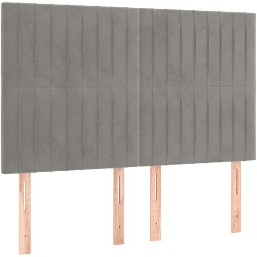  Krevet s oprugama i madracem svjetlosivi 140x200 cm bar&amp;scaron;unasti Slike