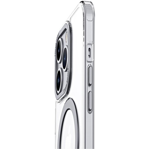 INF Magnetna zaščitna torbica za telefon z nevidnim stojalom, združljiva z iPhone Silver iPhone 14 Pro, (21236552) Cene