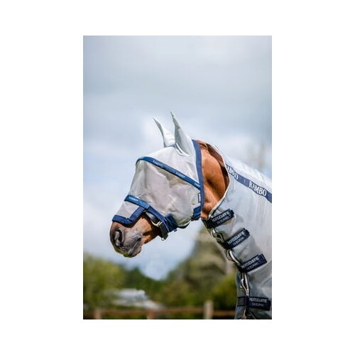 Horseware Ireland Maska proti mrčesu Rambo Plus &amp;quot;silver/navy&amp;quot; - Full Slike
