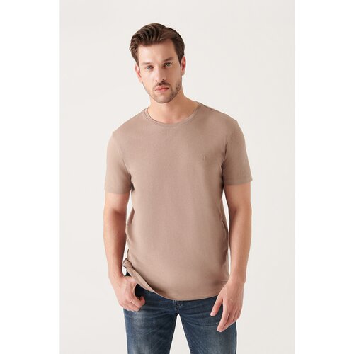 Avva men's open mink ultrasoft crew neck cotton slim fit slim fit t-shirt Slike