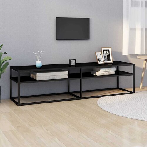 TV ormarić crni 160 x 40 x 40,5 cm od kaljenog stakla Cijene