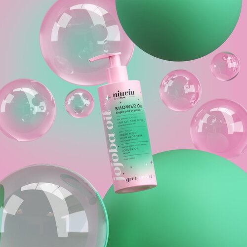 SoFlow Shower Oil Fresh Mint With Aloe Vera osvežilno olje za prhanje 300 ml Slike