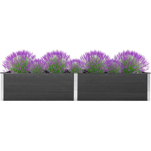 vidaXL visoka greda 200x100x54 cm wpc siva Cene
