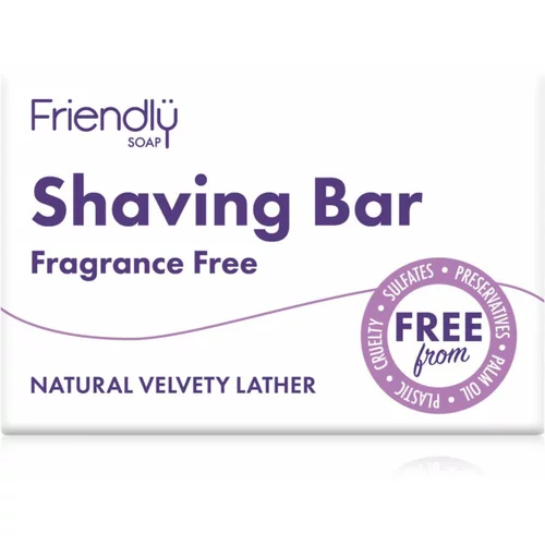 Friendly Soap Shaving Bar Fragrance Free naravno milo za britje brez dišav 95 g