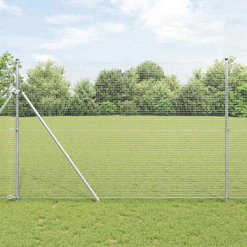 VidaXL varjena žična ograja 1,5 x 50 m, cinkano jeklo Slike