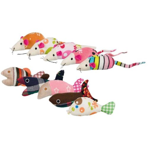 Trixie igračka za mačke pliš miš/riba 9-12 cm, 1 komad Cene