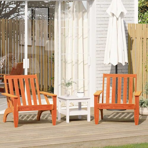 VidaXL Garden Adirondack stoli 2 kosa Wax Brown masivni les borovega Slike