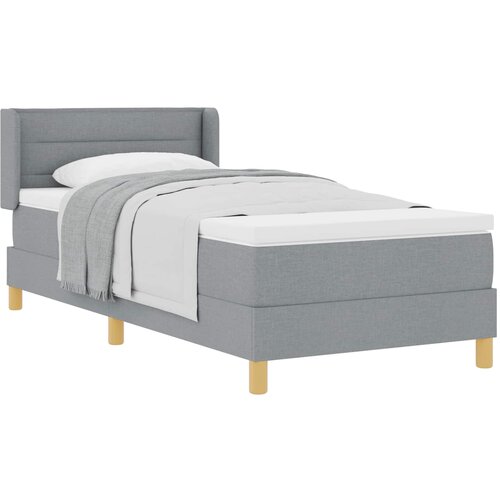  s opruga kutije Svijetlo siva 200 x 80 cm tkanina Slike