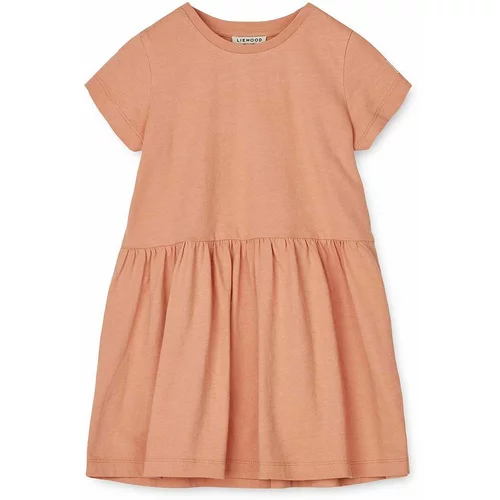 Liewood Dječja haljina boja: bež, mini, širi se prema dolje