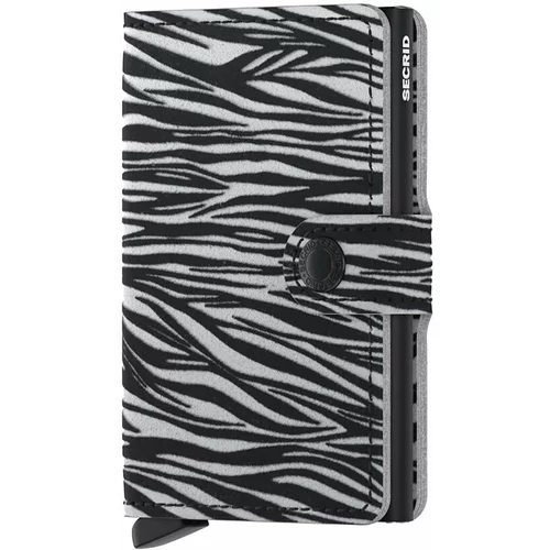 Secrid Usnjena denarnica Miniwallet Zebra Light Grey siva barva