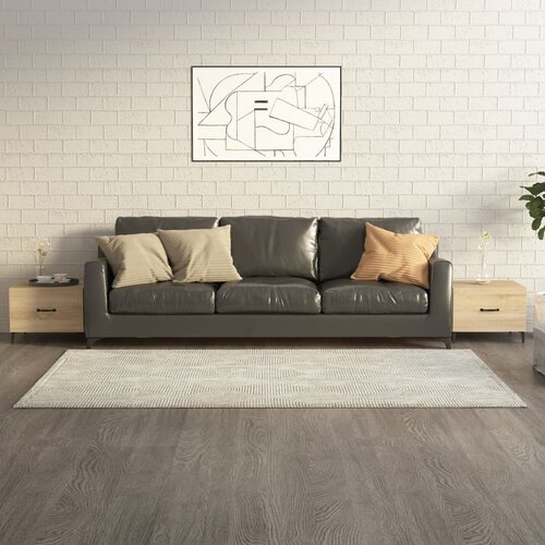  Stolić za kavu s metalnim nogama 2 kom boja hrasta 50x50x40 cm Cene
