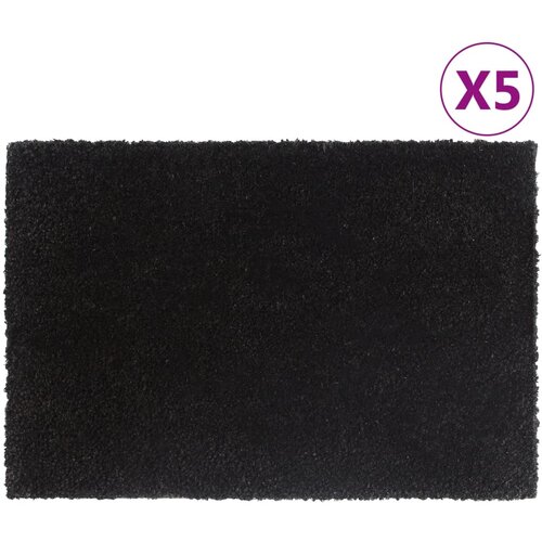 vidaXL Predpražnik 5 kosov črne barve 40x60 cm kokosova vlakna Cene