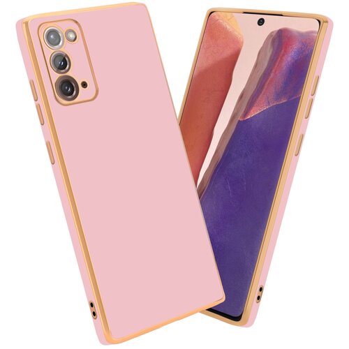 Cadorabo Ohi&scaron;je, združljiv s Samsungom v sijajnem roza - zlati - za&scaron;čitni pokrov iz fleksibilnega silikona TPU in z za&scaron;čito pred kamero, (20596334) Cene