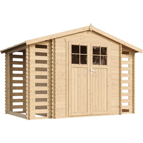Timbela Lesena vrtna lopa - 328x206xH218 cm/ 5,47 m2 - Vrtna hi&amp;scaron;a s podi - M391F+M391G, (21999115) Slike
