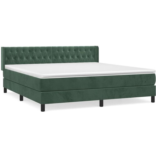 Maison Chic Box spring postelja - Vzmetna postelja z vzmetnico temno zelena 180x200 cm žamet SL2306, (21908918) Cene