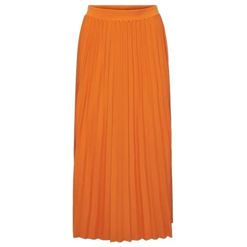Only Krila Melisa Plisse Skirt - Orange Peel Oranžna