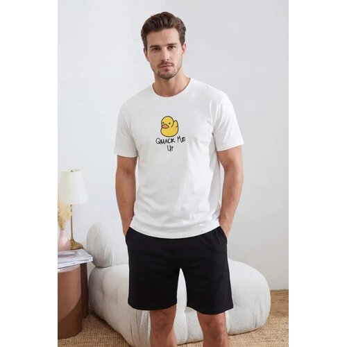 Trendyol mu&scaron;ki set pidžama Tmnss26Pt00027, Ecru-Ecru Cene